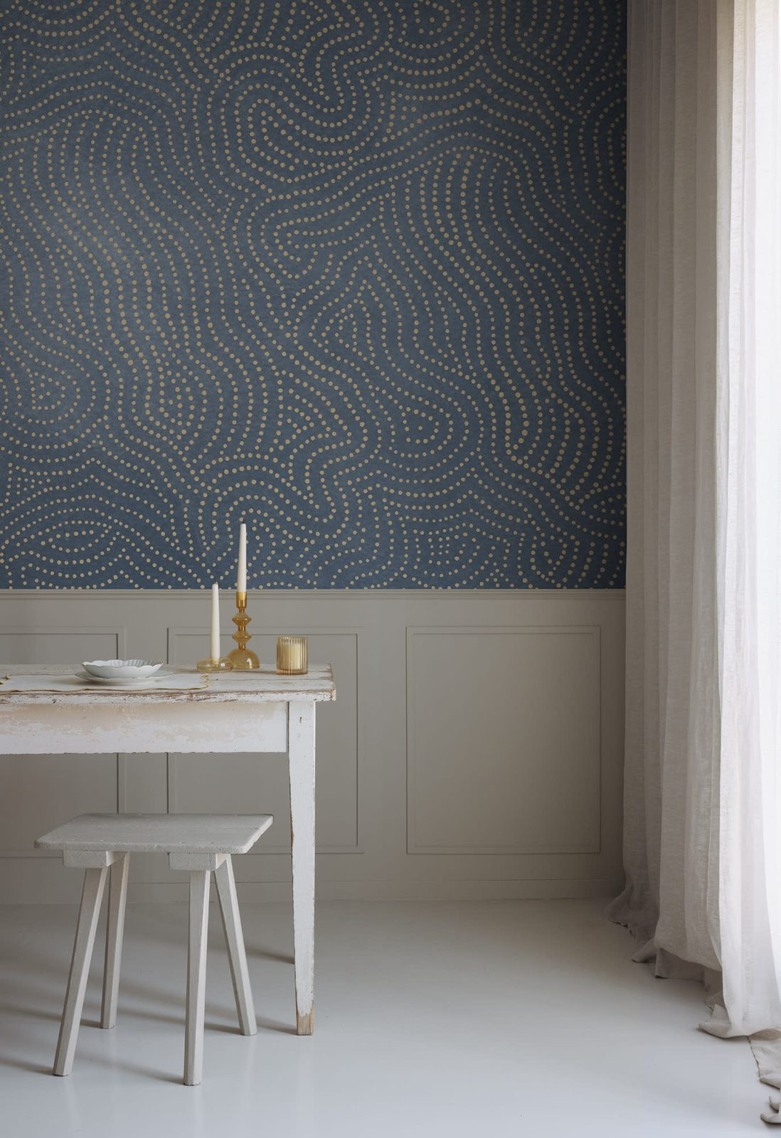 Wiggly Dots, Blue, Rebel Walls 2