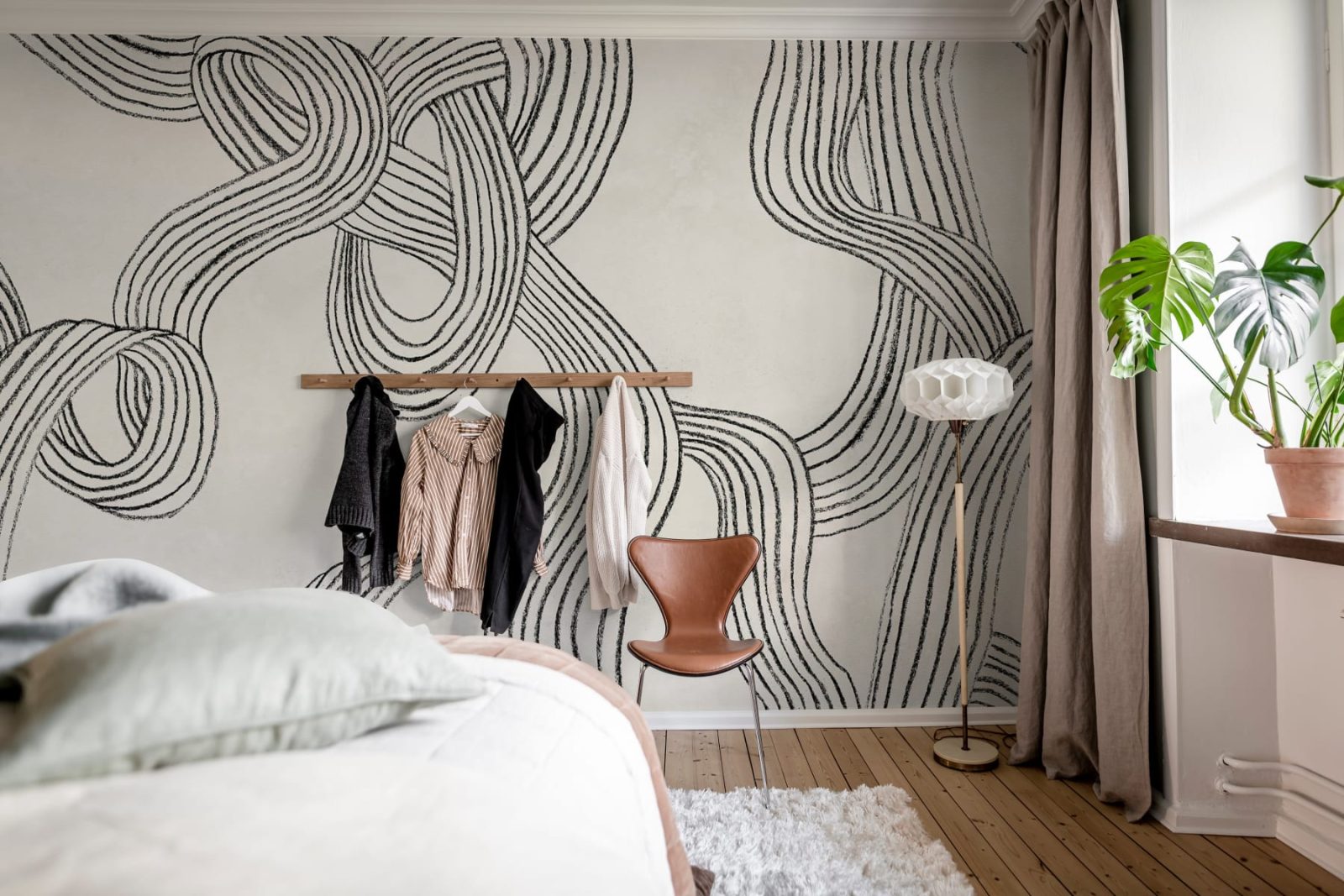 Stripes Repeatable, Black & White, Rebel Walls 3