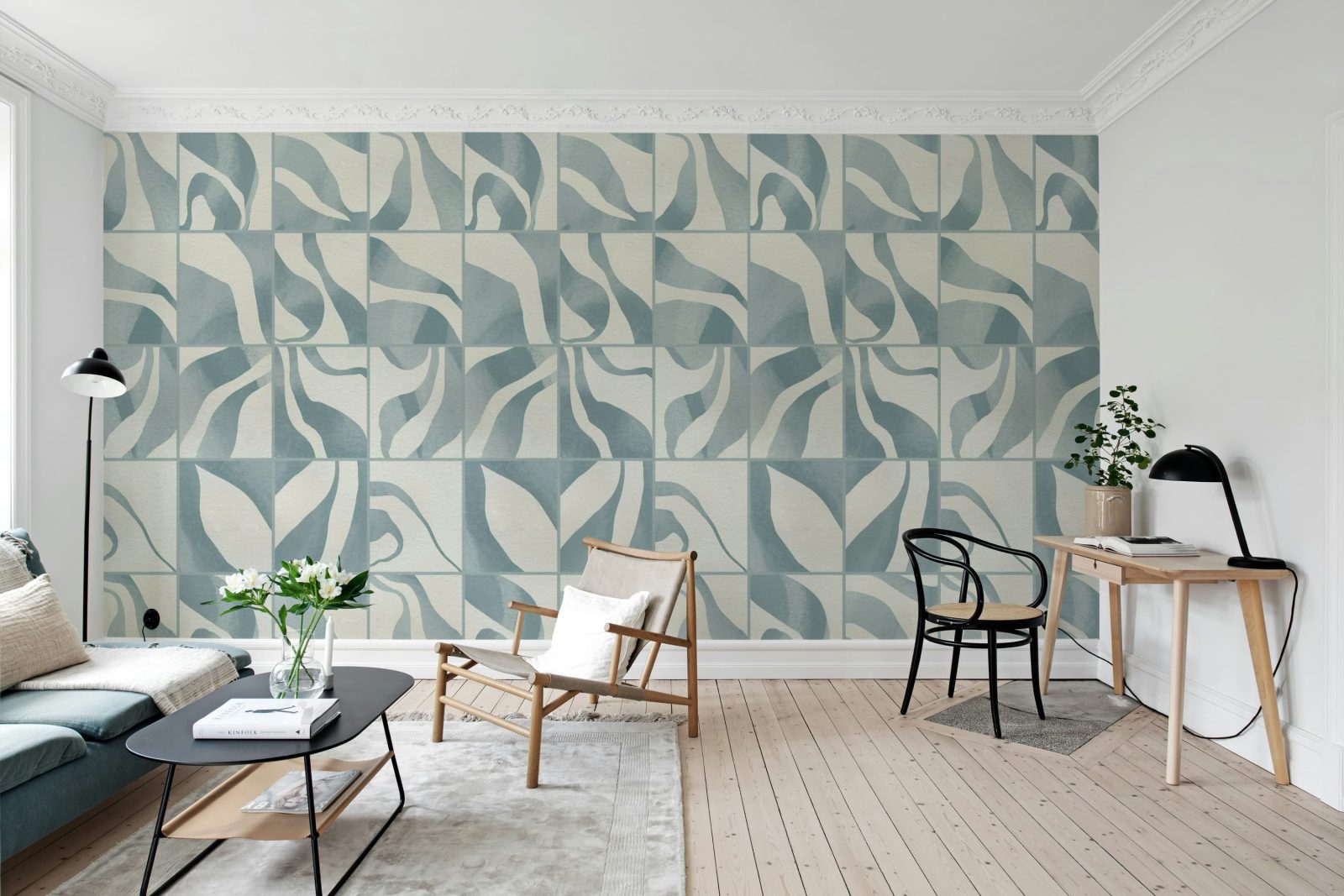 Floating Tiles, Blue, Rebel Walls 2