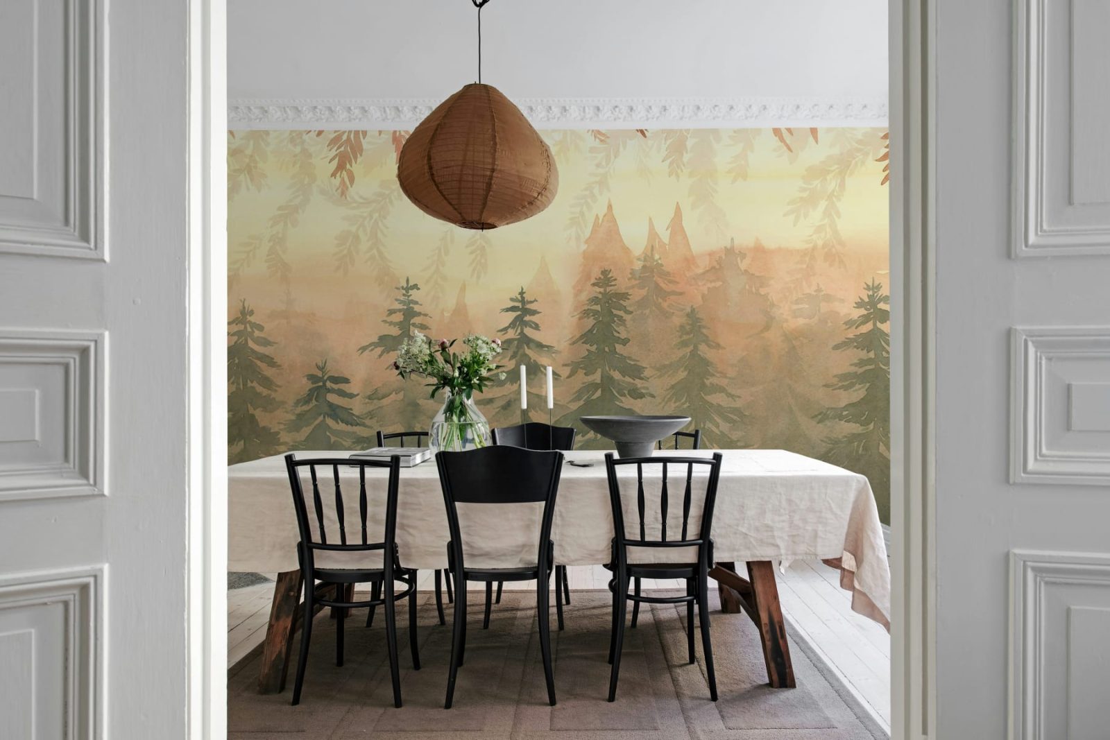 Watercolor Forest, Dawn, Rebel Walls 3
