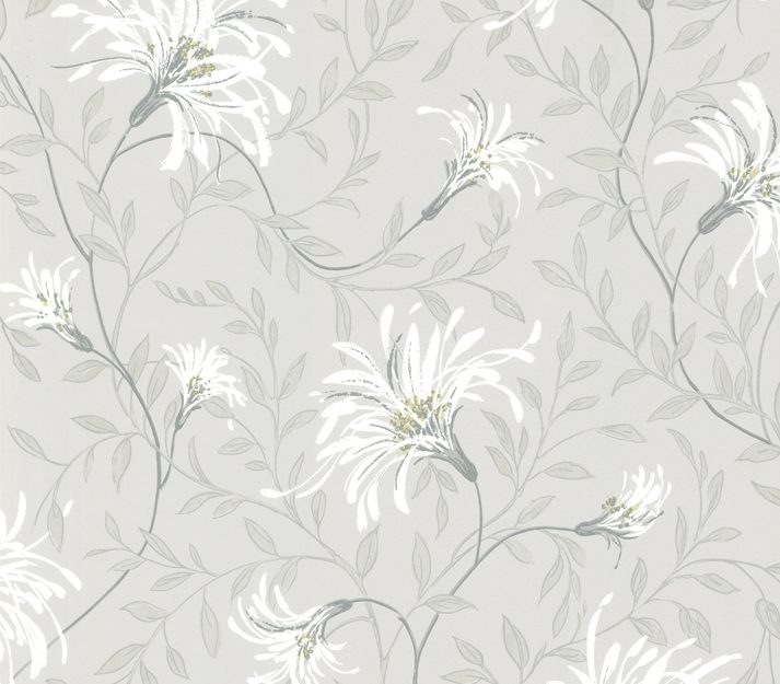 Fairhaven, Dark Grey Luxury Floral, 1838 Wallcoverings, 5.3mp / rola 2