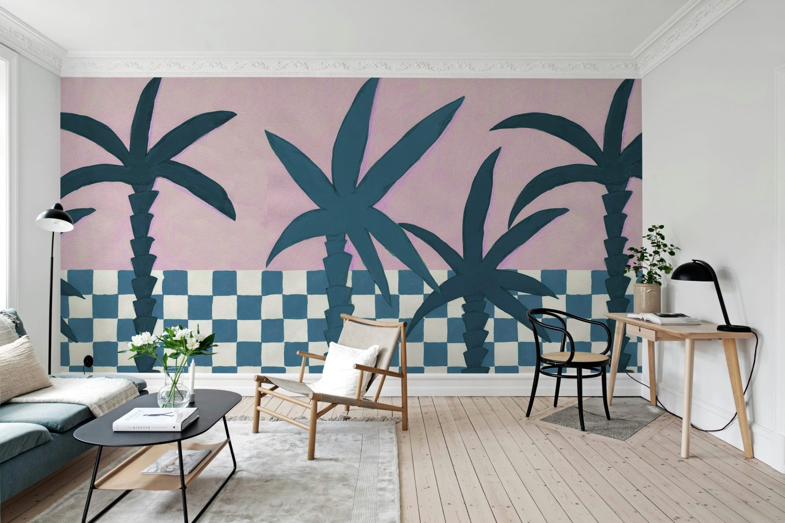 Palm Horizon, Blue & Pink, Rebel Walls 2