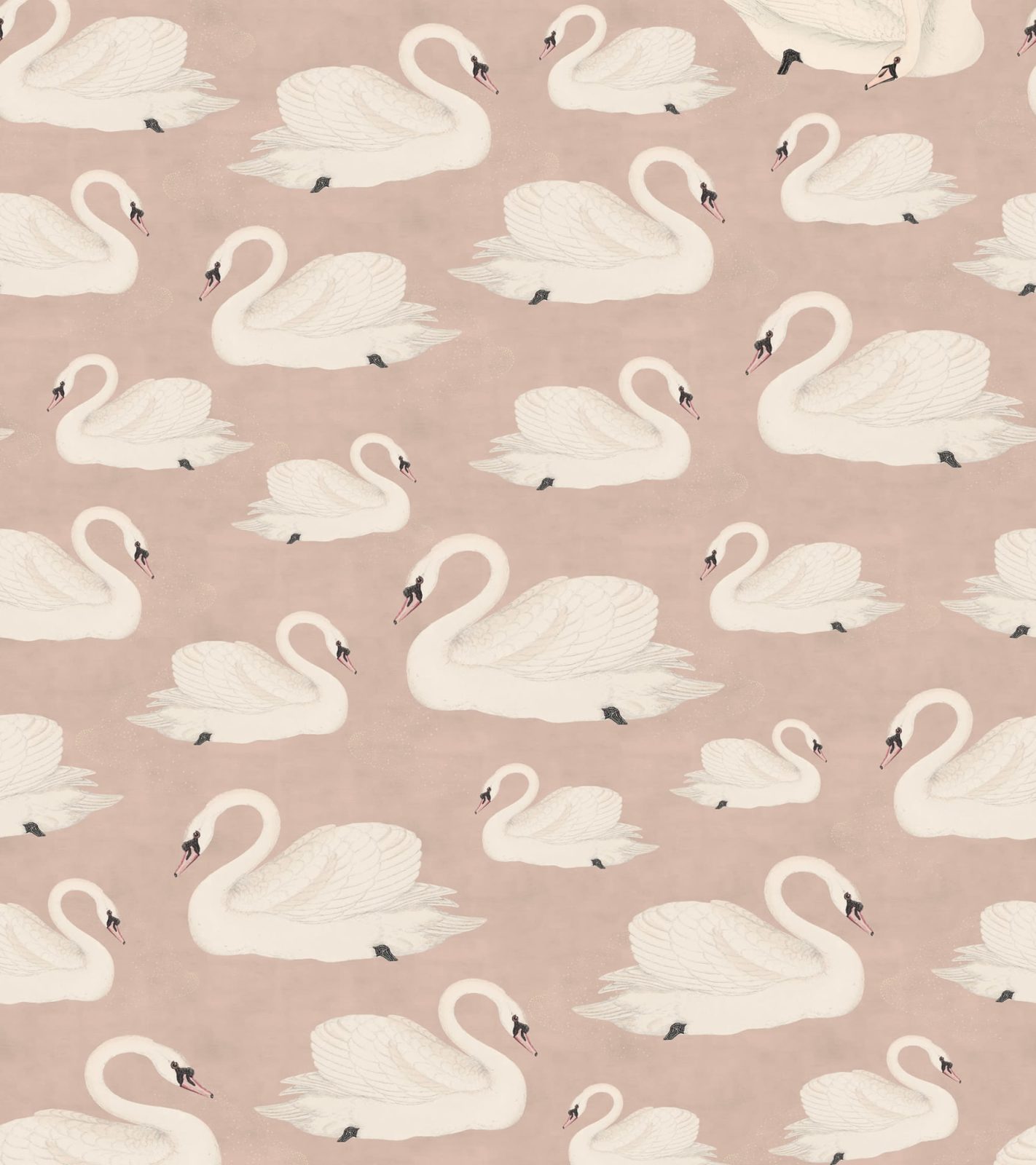 Whooper Swan, Soft Pink, Rebel Walls