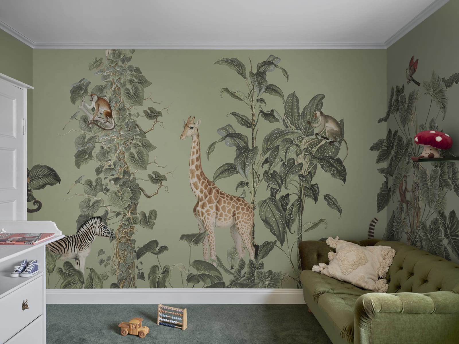 Wildlife Stroll, Green, Rebel Walls 3