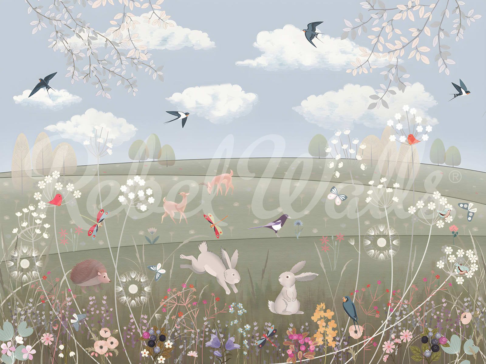 Spring Meadow, Multi, Rebel Walls