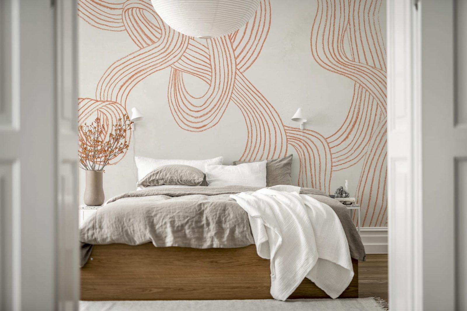 Stripes Repeatable, Orange, Rebel Walls 3