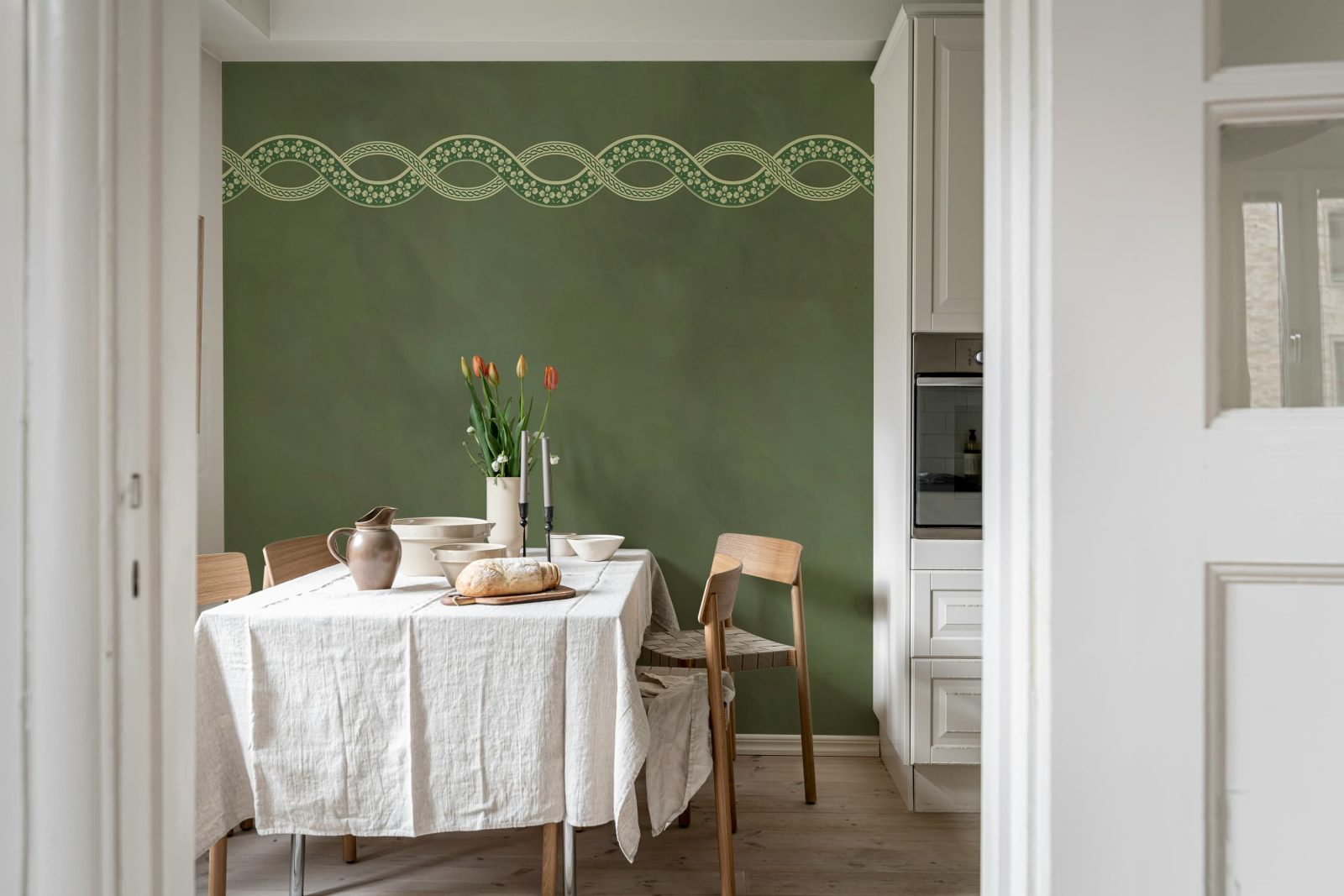 Ivory Braid, Green, Rebel Walls 2
