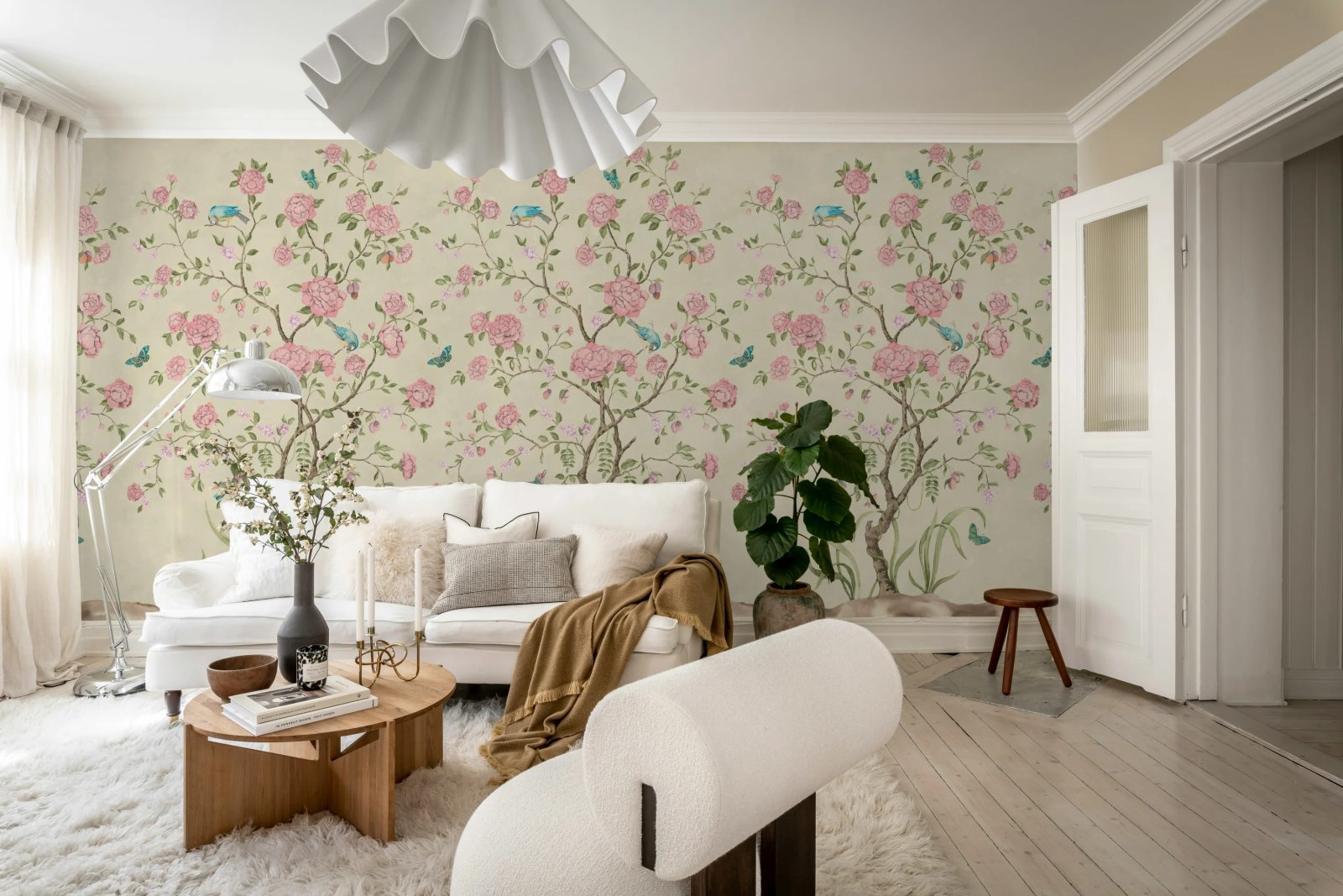 Chinoiserie Botanica, Pink, Rebel Walls 3