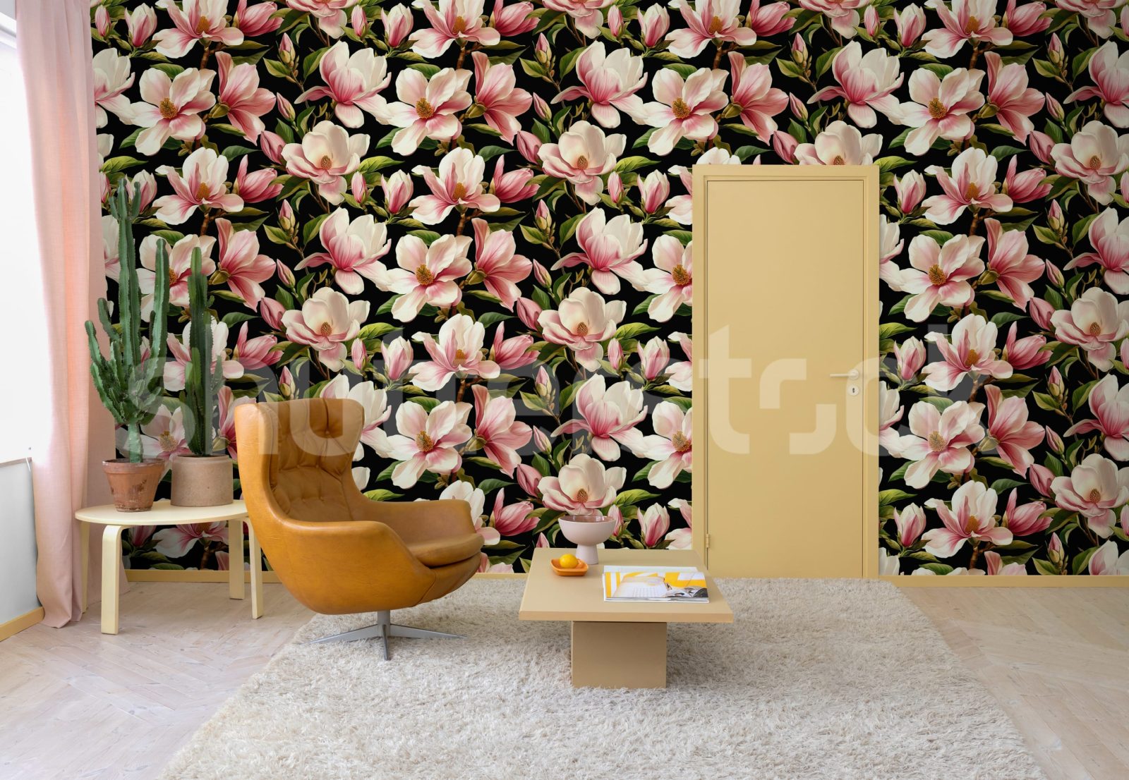 Magnolia Blossoms, Pink, Rebel Walls 2