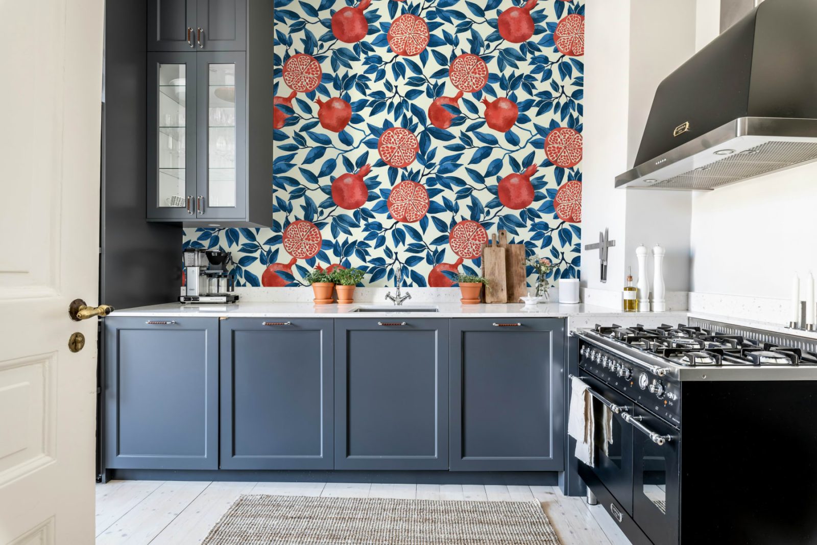 Pomegranate, Blue, Rebel Walls 2