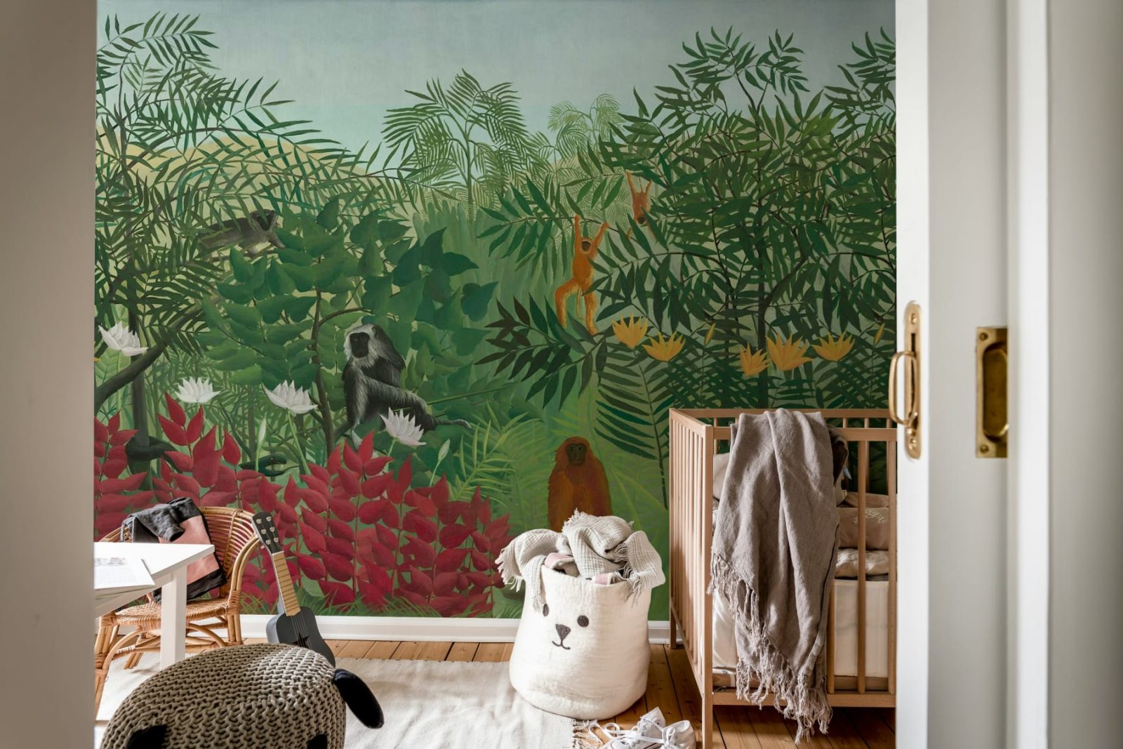 Tropical Forest With Monkeys by Rousseau, Rebel Walls 2