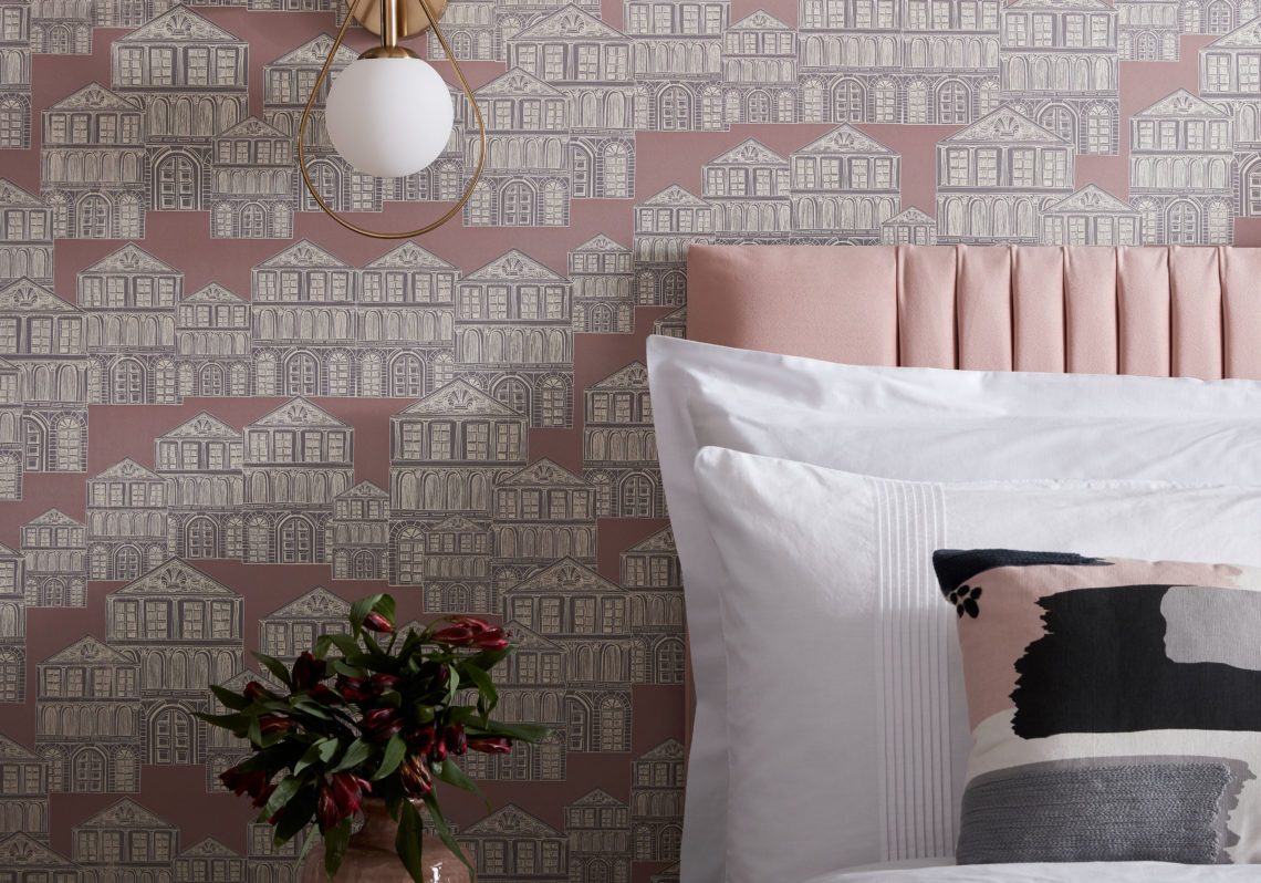 Maison, Rose Pink Luxury Patterned, 1838 Wallcoverings, 5.3mp / rola 2
