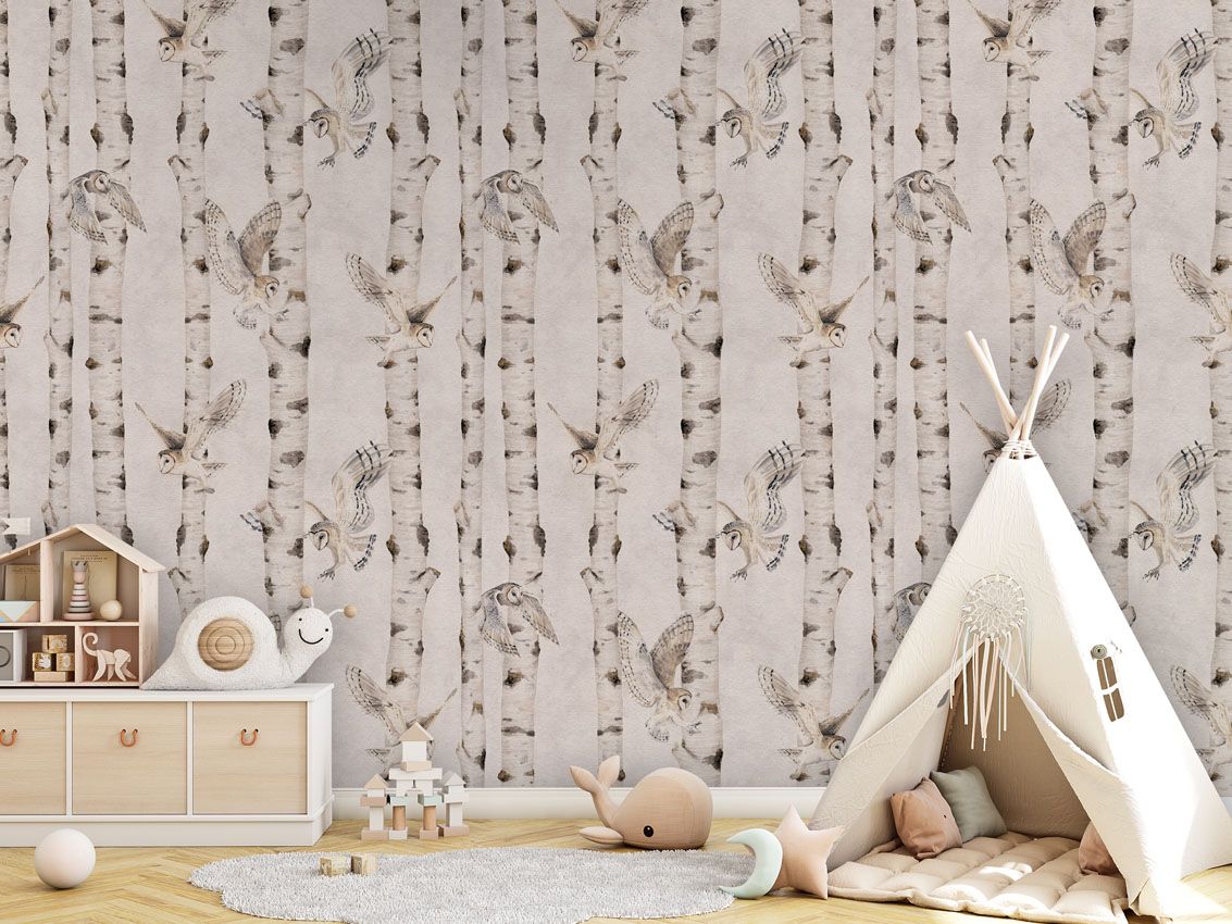 Birch and Owls - White, Kikki Belle 5