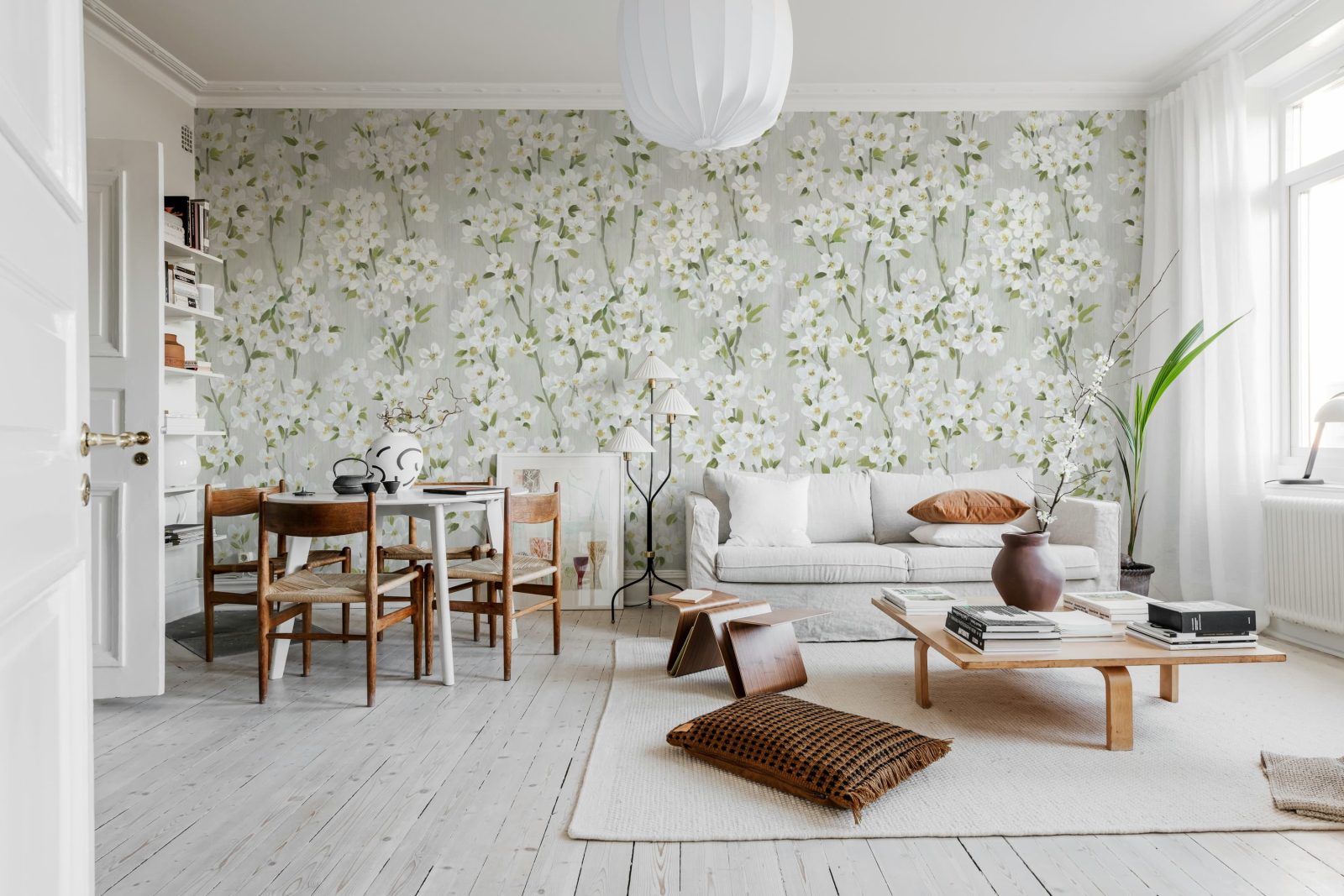 Cherry Blossom Tree, White, Rebel Walls 2