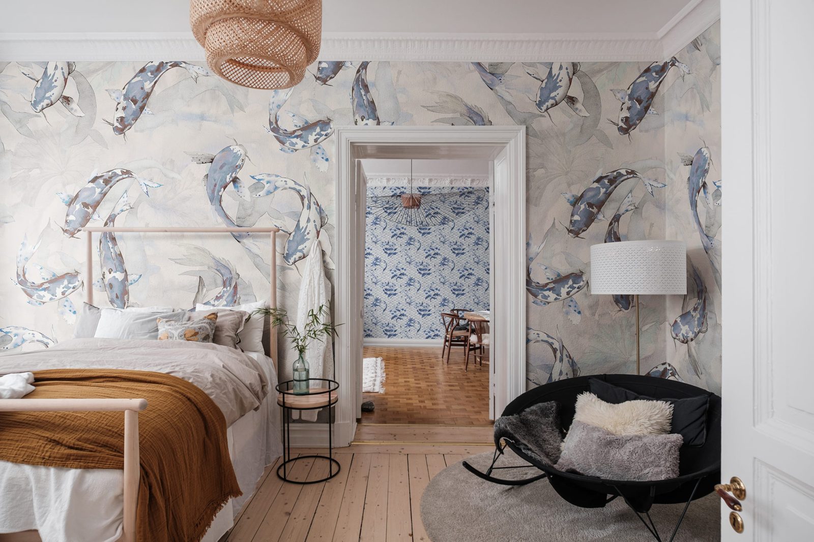 Koi, Blue, Rebel Walls 3
