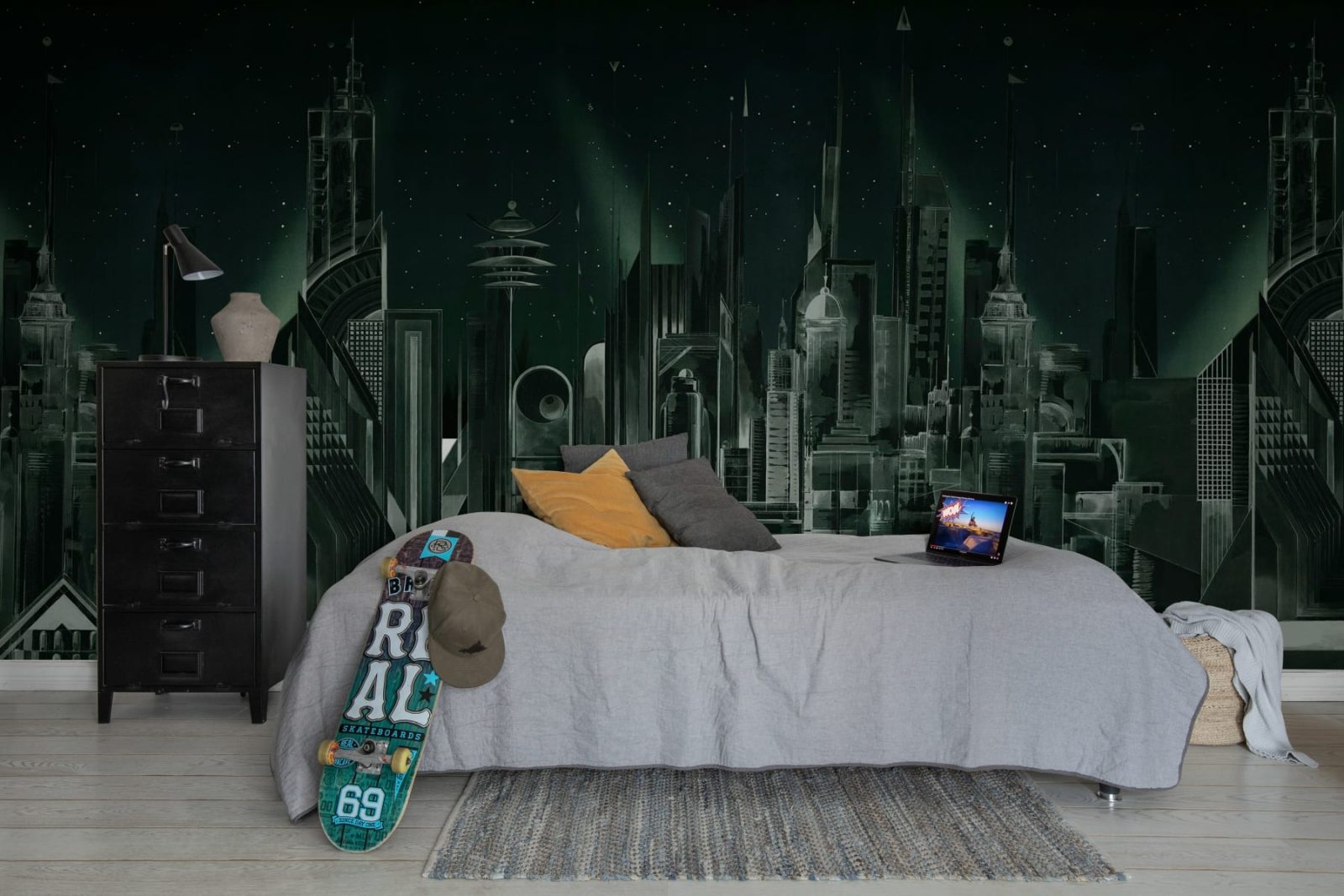 Sci-Fi Town, Green, Rebel Walls 3