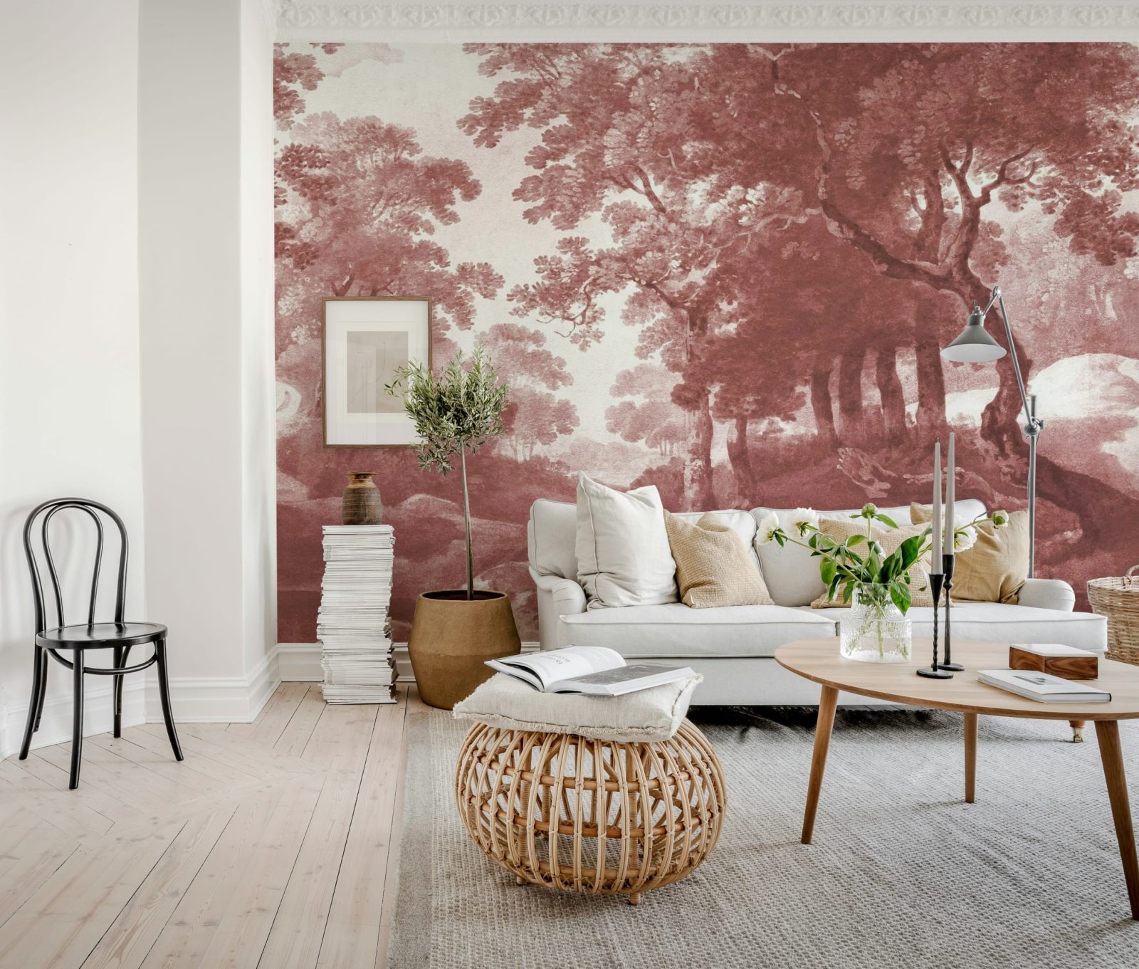 The Vintage Grove, Burgundy, Rebel Walls 2