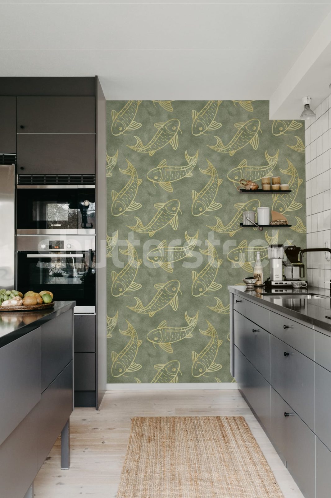 Koi Pond, Green, Rebel Walls 3