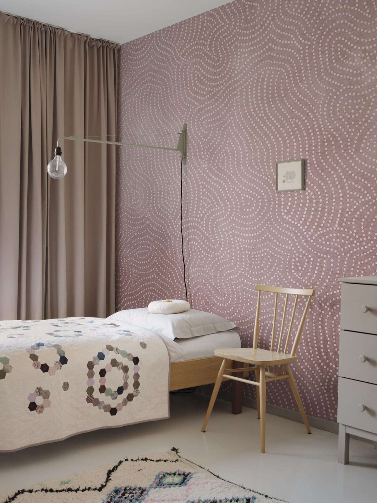 Wiggly Dots, Pink, Rebel Walls 2