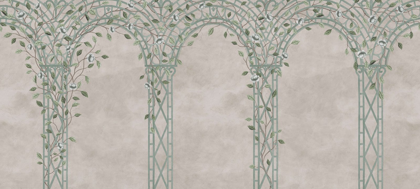 Poetic Trellis, Light Blue, Rebel Walls