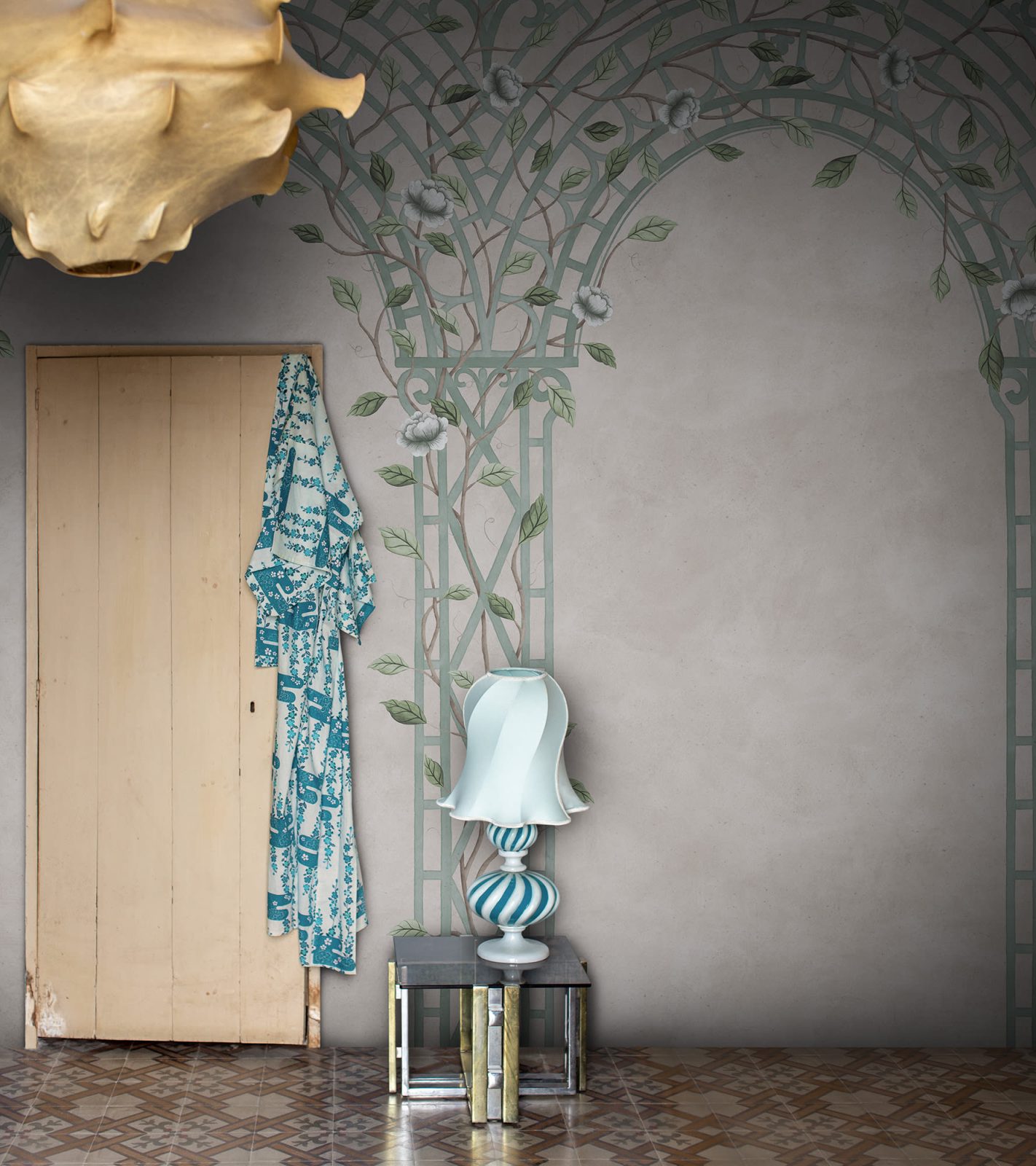 Poetic Trellis, Light Blue, Rebel Walls 3