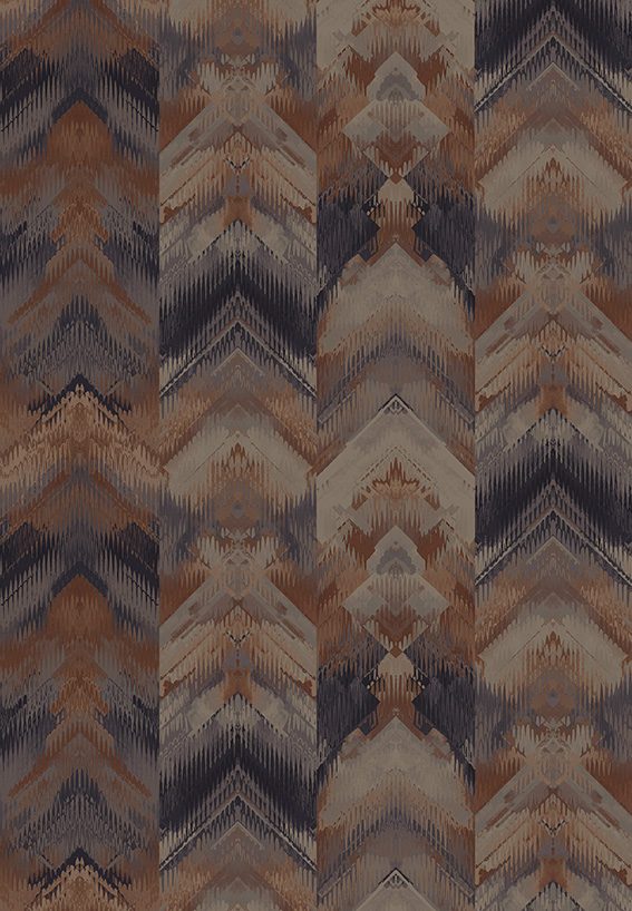 Reflections, Copper Luxury Geometric, 1838 Wallcoverings, 6.5mp / rola