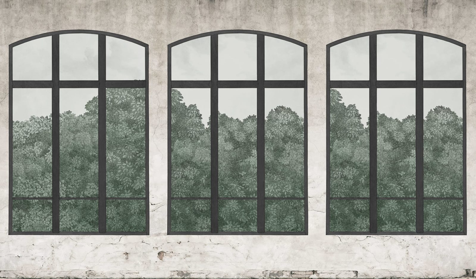 Vintage Windows, Soft Green, Rebel Walls