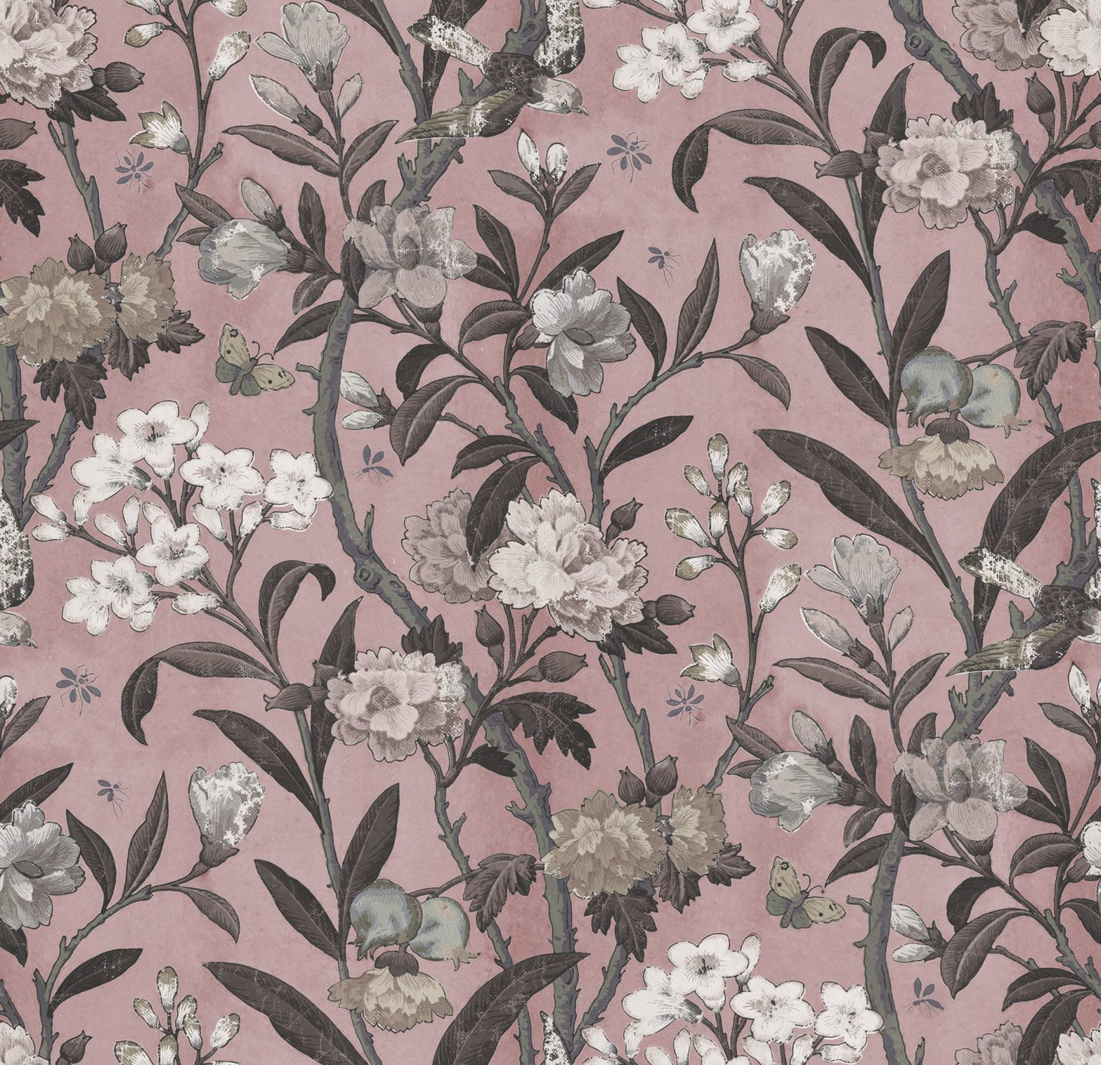 Winding Bloom, Pink, Rebel Walls
