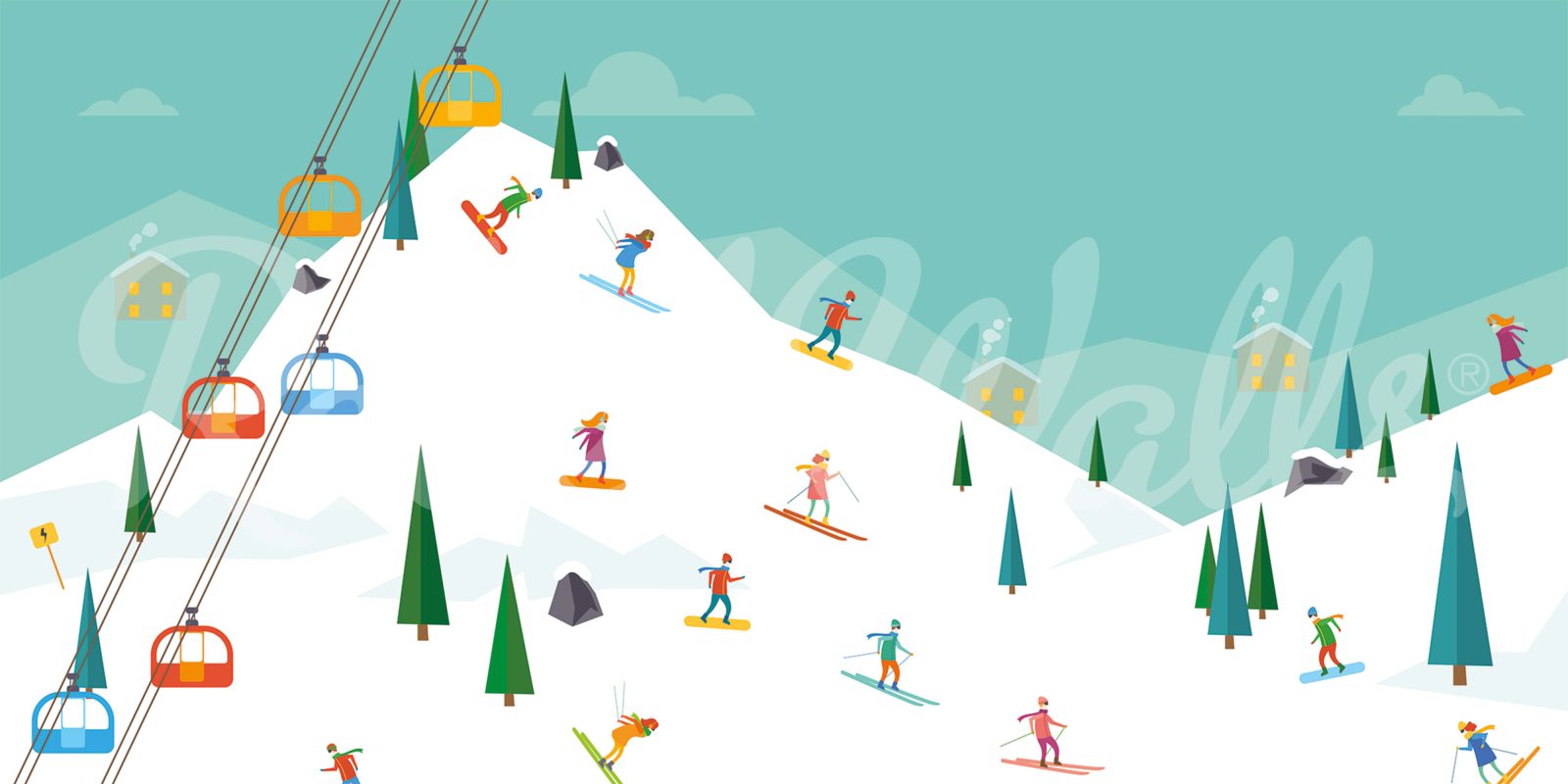Winter Holiday, Multi, Rebel Walls
