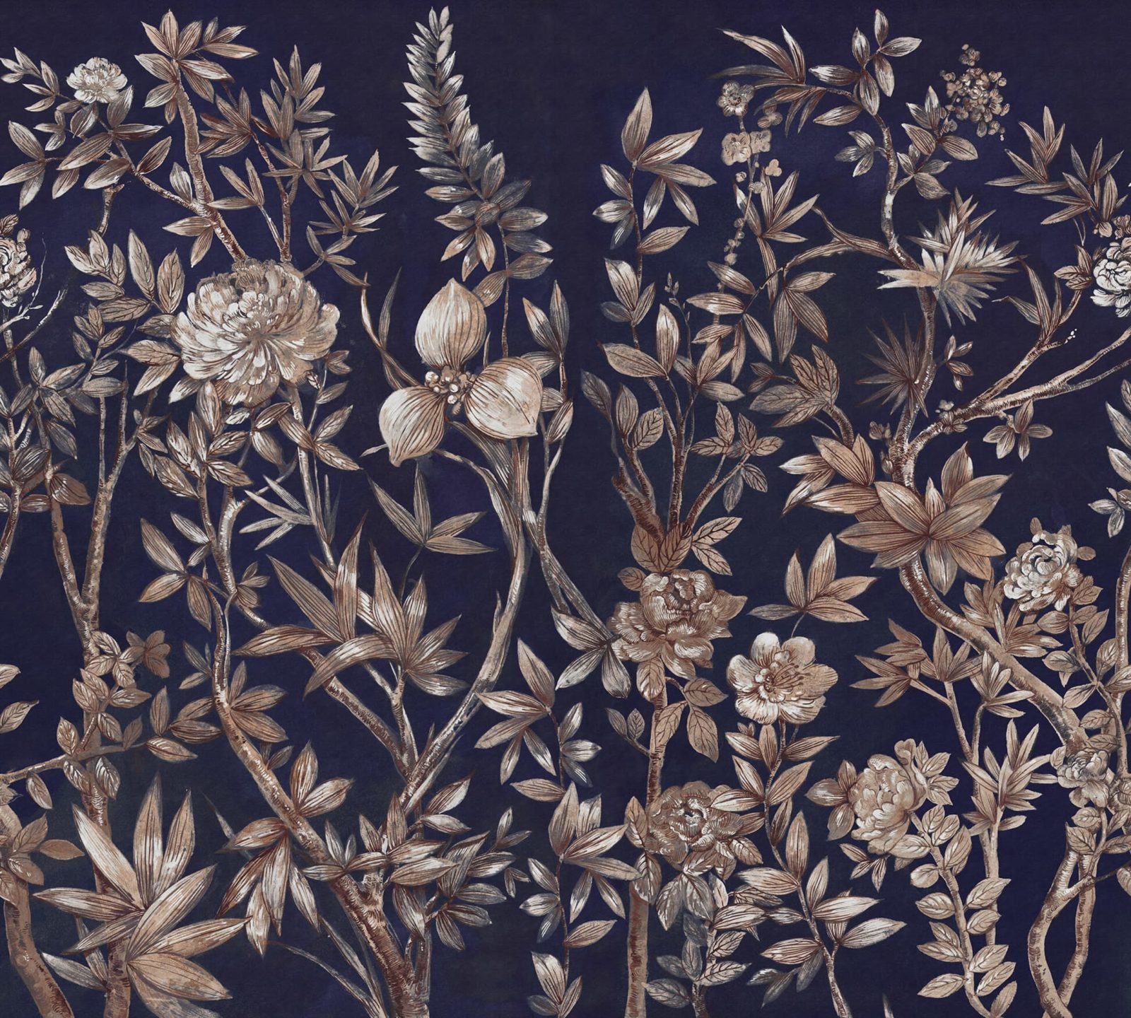 Silk Floral, Blue, Rebel Walls
