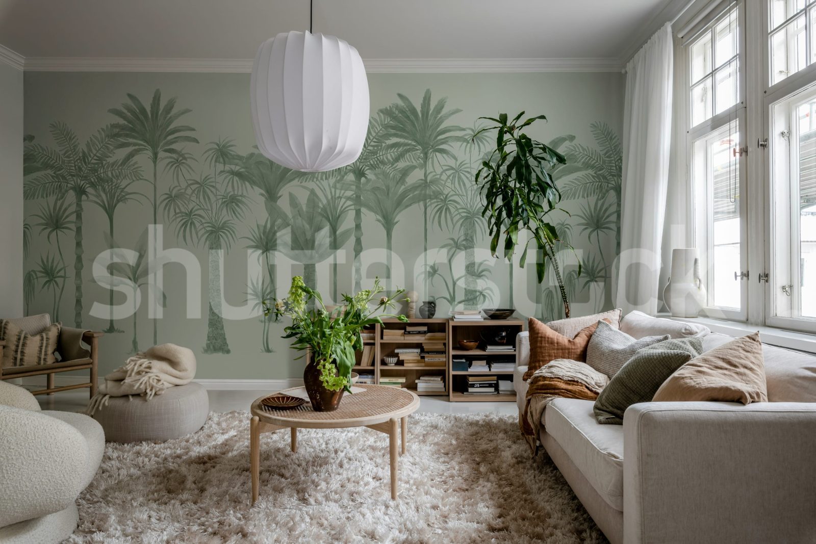 Playful Palms, Green, Rebel Walls 2