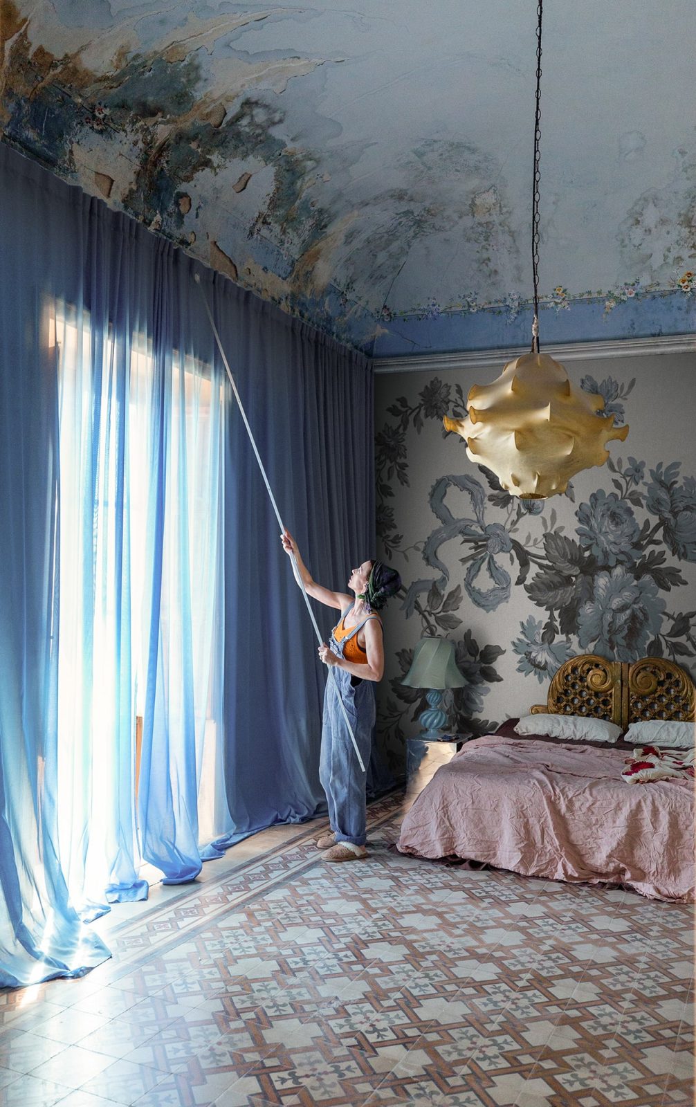 Vintage Bow, Light Blue, Rebel Walls 3
