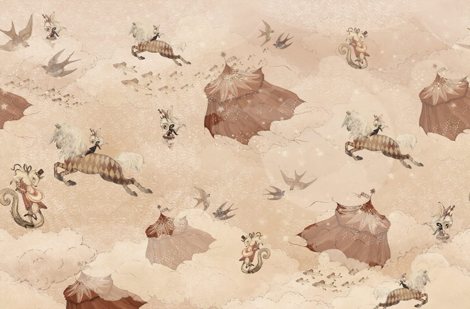 Flying Circus, Misty Pink, Rebel Walls