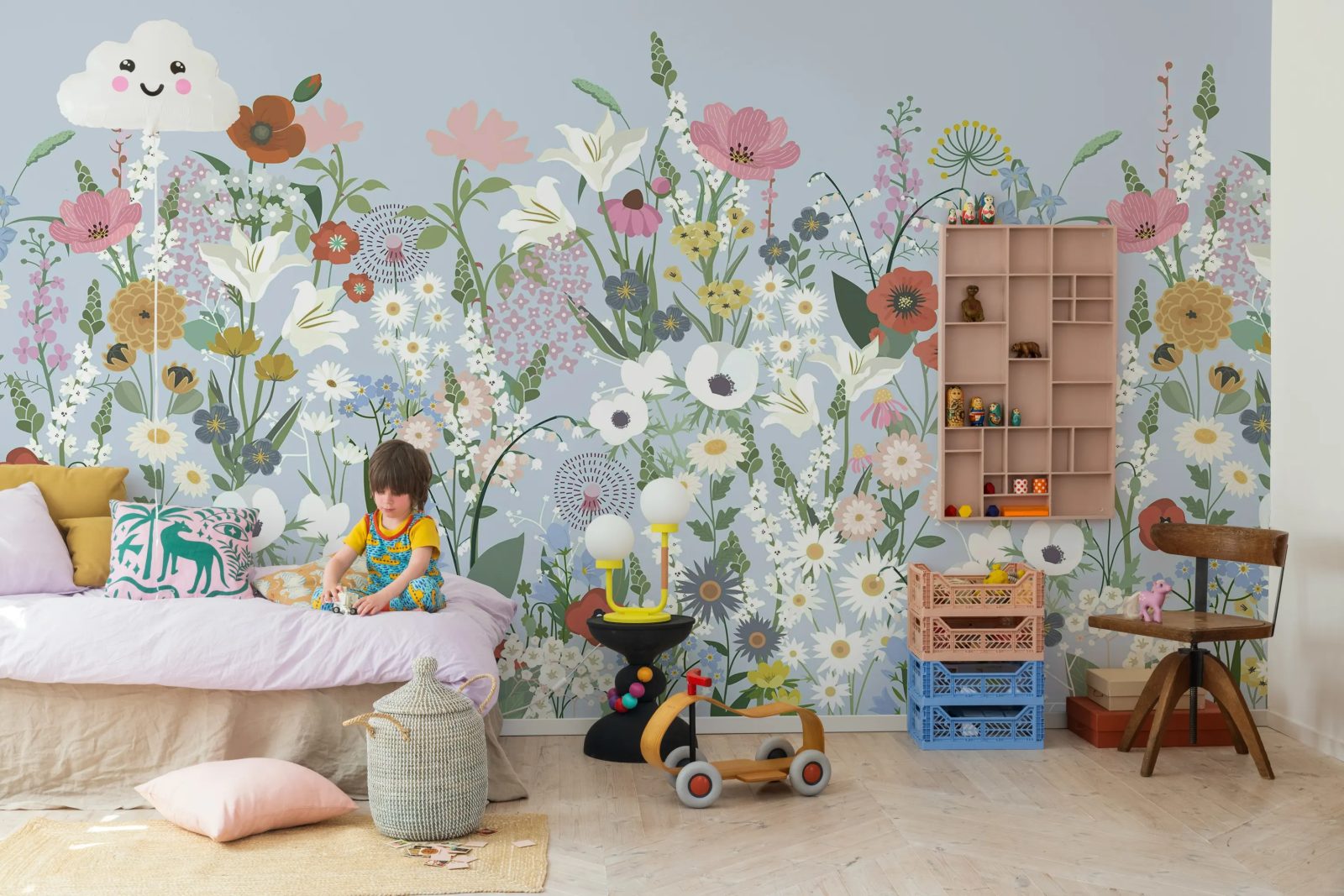Playful Meadow, Blue, Rebel Walls 2