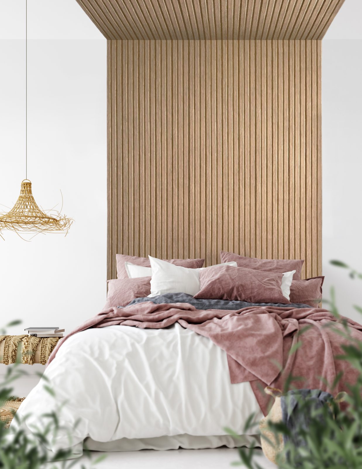Riflaj decorativ 3D Olmo, Oak Gold II, 270x12.2cm, Lamelio 2