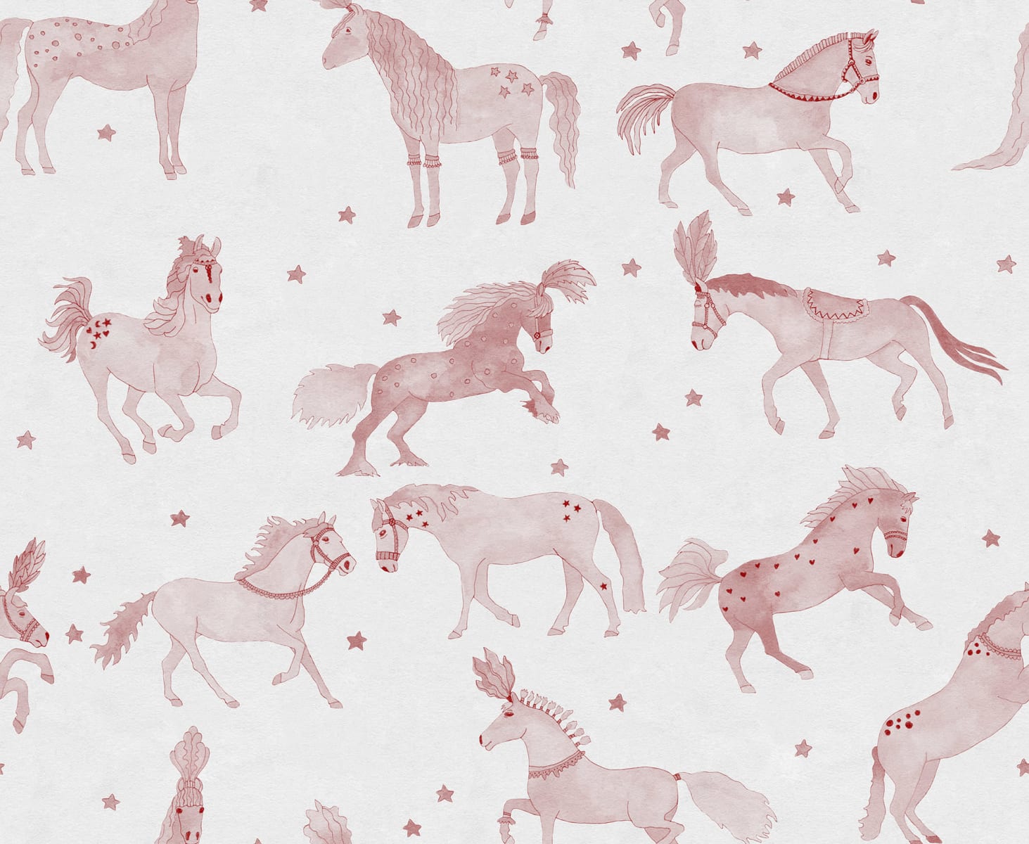 Circus Horses, Pink, Rebel Walls