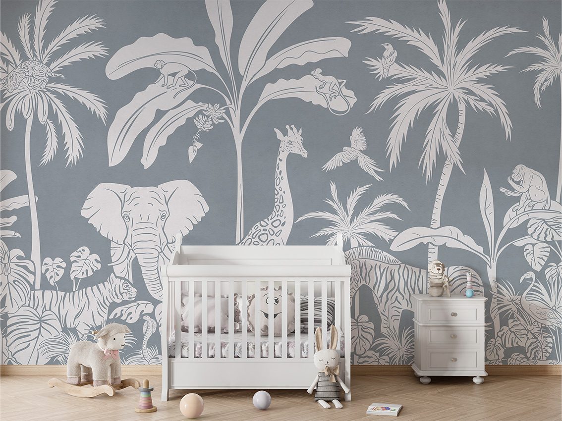 Monochrome Jungle - Blue, Kikki Belle 2