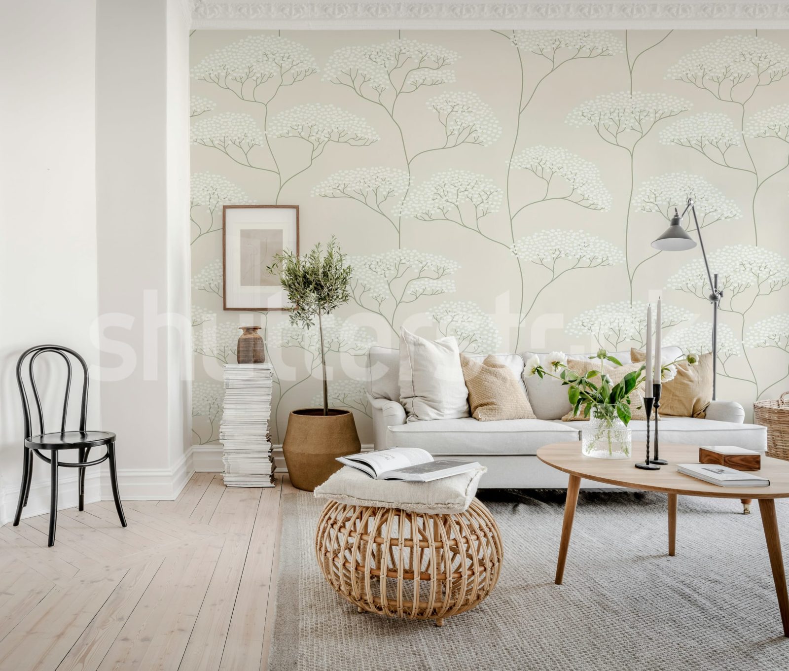 Cow Parsley, Gray, Rebel Walls 2