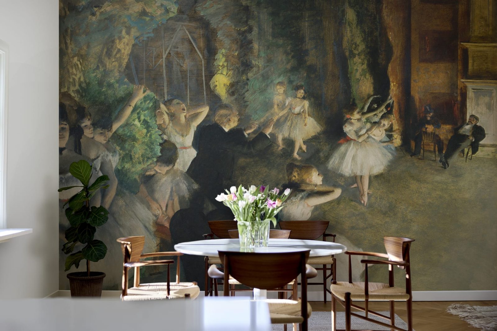 The Rehearsal of the Ballet Onstage by Degas, Rebel Walls 2