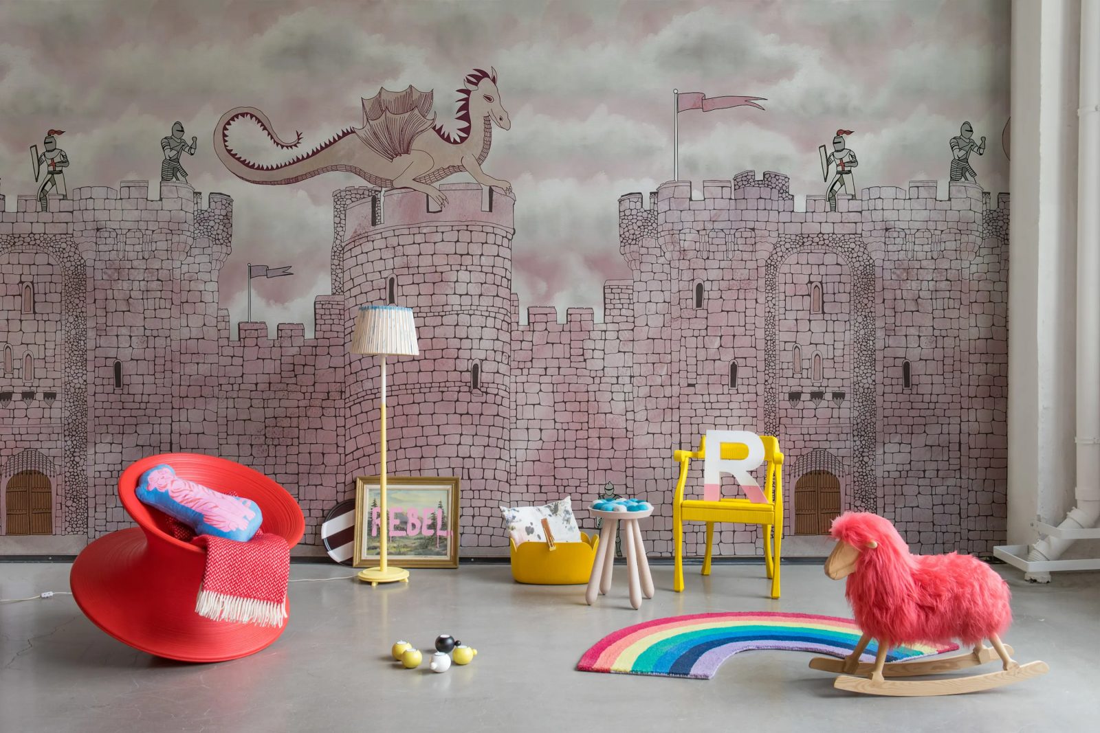 Dragon Castle, Pink, Rebel Walls 3