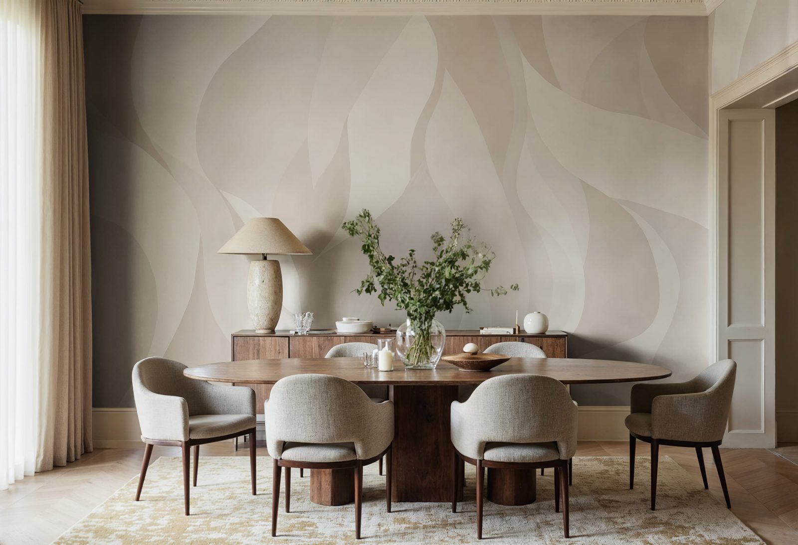 Velvet Flames, Beige, Rebel Walls 2