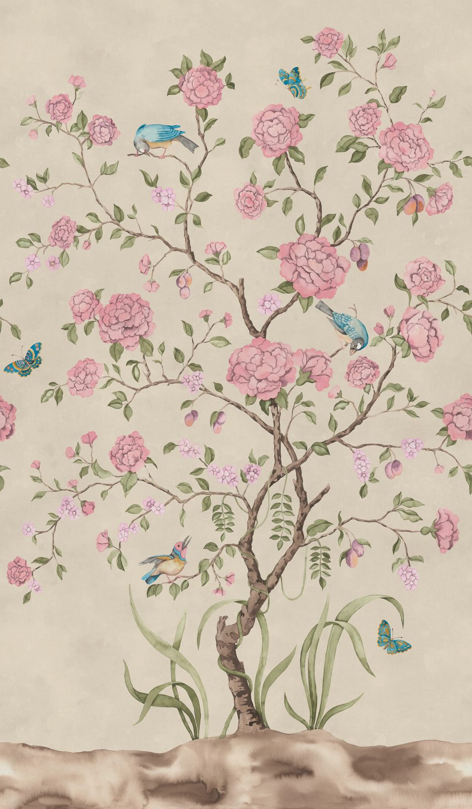 Chinoiserie Botanica, Pink, Rebel Walls