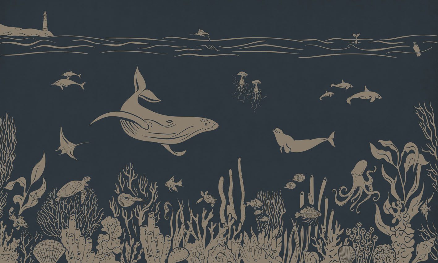 Monochrome Sea - Blue Vintage, Kikki Belle