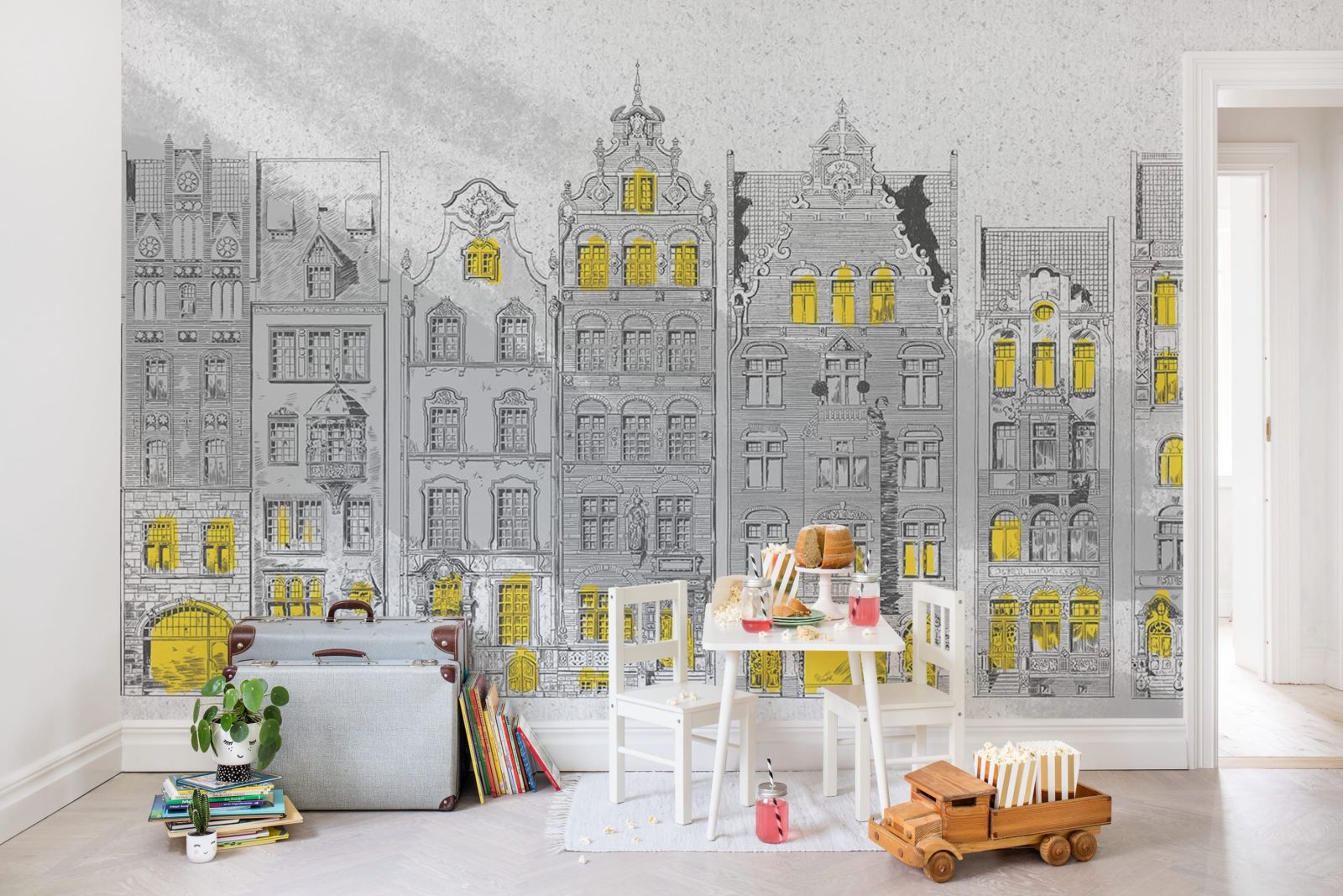 House Facades, Gray, Rebel Walls 3
