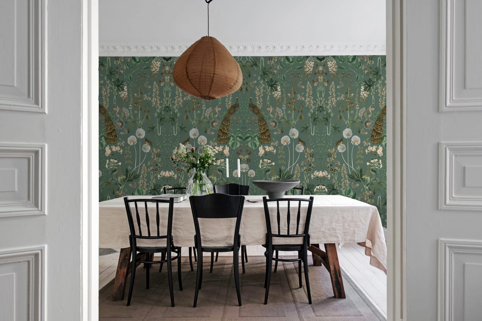 Peacock Garden, Green, Rebel Walls 3