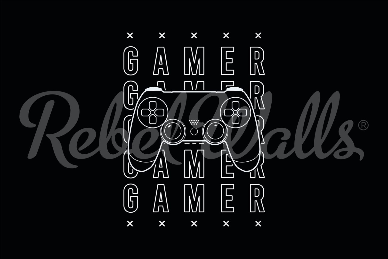 Gamer, Black, Rebel Walls
