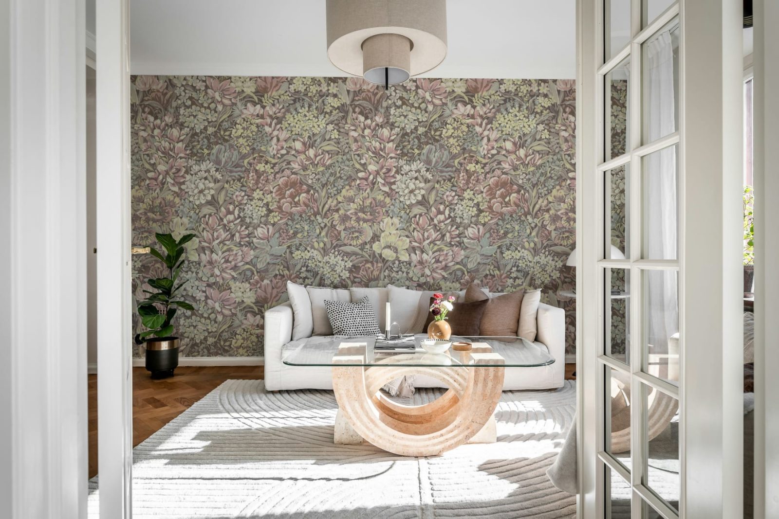 Floral Garden, Pink, Rebel Walls 3