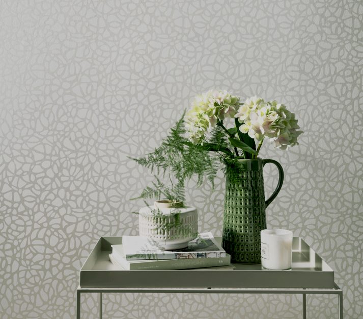 Pebble, Pearl Cream Luxury Patterned, 1838 Wallcoverings, 5.3mp / rola 2