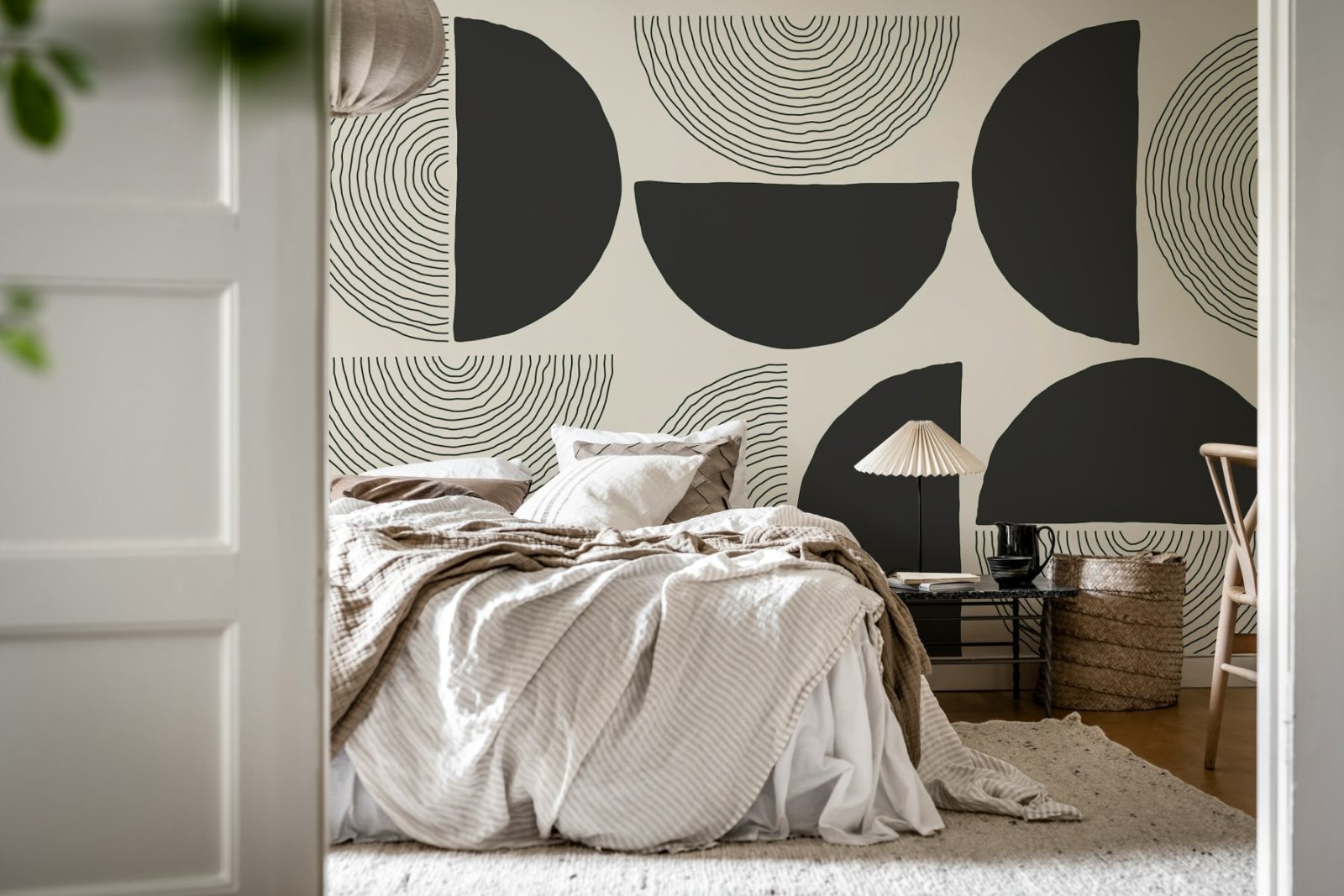 Graphic Circles, Black, Rebel Walls 3