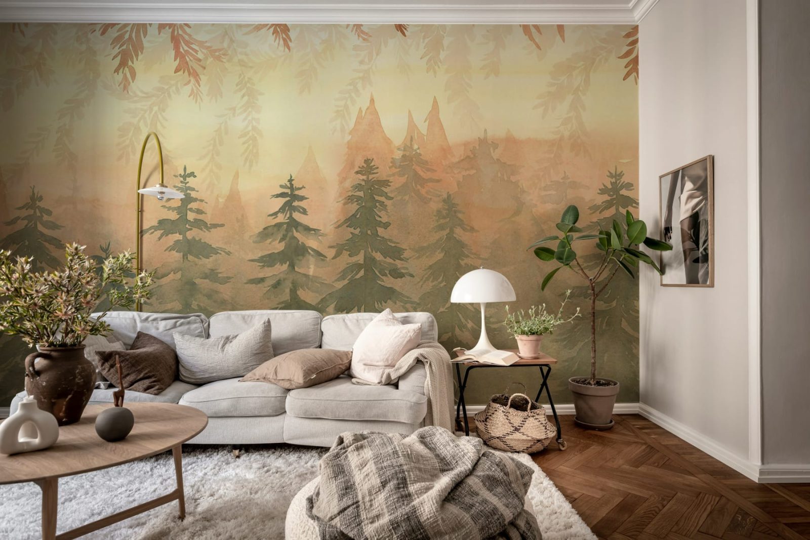 Watercolor Forest, Dawn, Rebel Walls 2